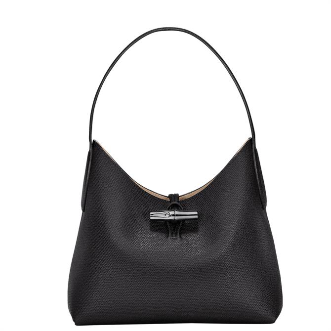 Longchamp Roseau Black Shoulder Bag M